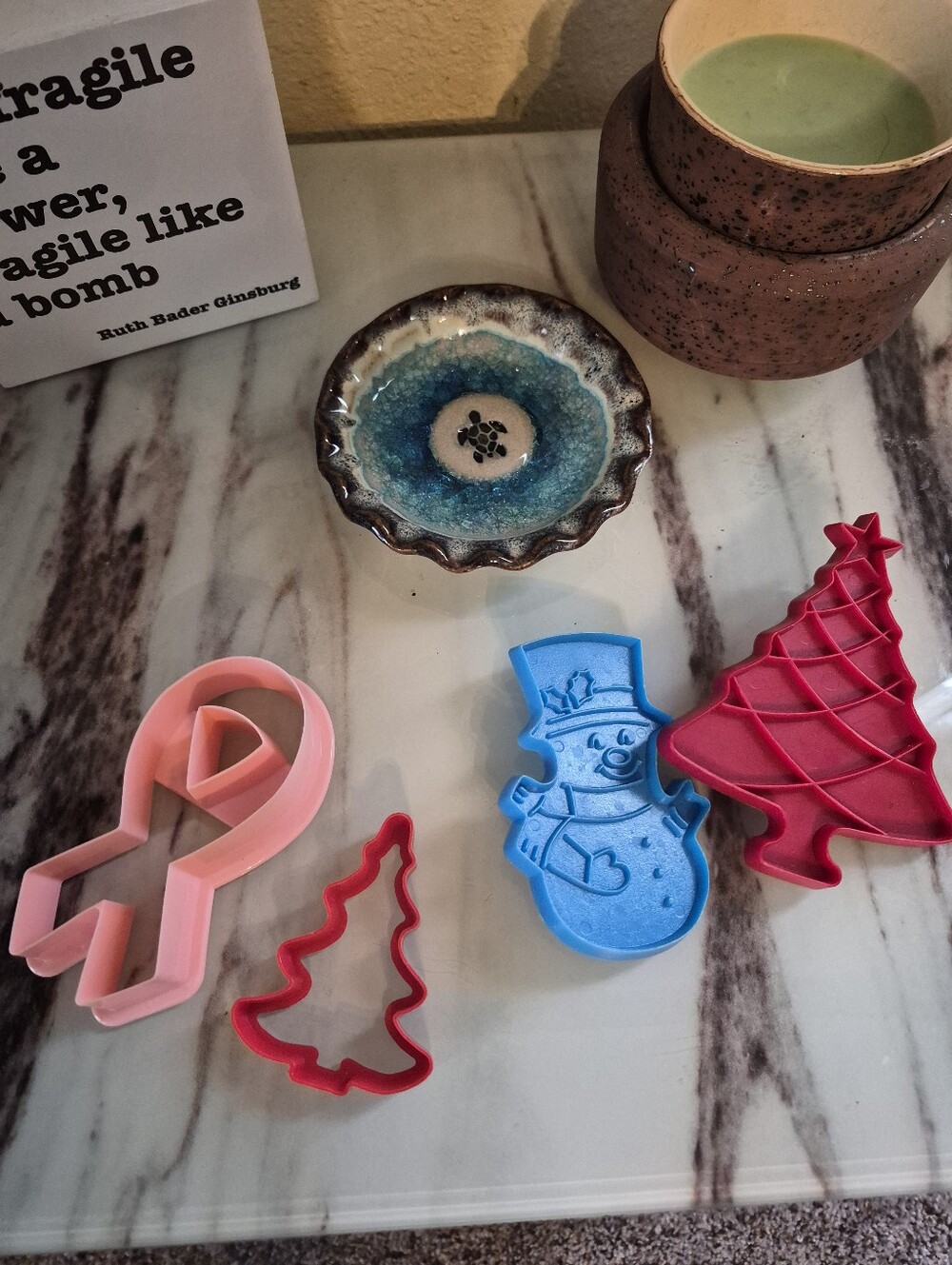Holiday Cookie Cutter Set - Red, Blue, Cream